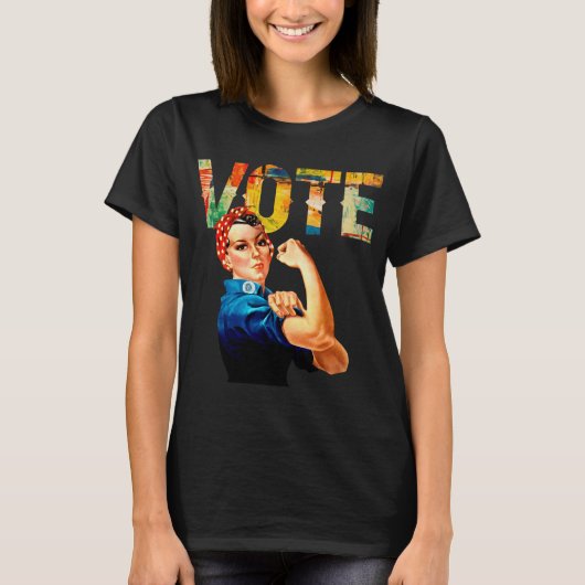 Rosie de Riveter Politieke Stem Shirten T-shirt (Voorkant)