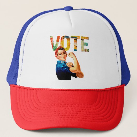 Rosie de Riveter politieke stem Trucker Pet (Voorkant)