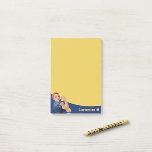 Rosie de Riveter Post-it Notes (Op bureau)