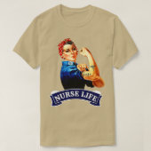 Rosie de Riveter  Retro Nurse Life RN Gif T-shirt (Design voorkant)