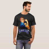 Rosie de Riveter  Retro Nurse Life RN T-shirt (Voorkant volledig)