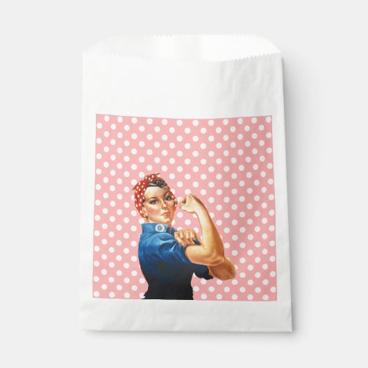 Rosie de riveter Retro stijl Bedankzakje (Voorkant)