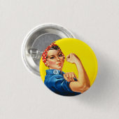 Rosie De Riveter Ronde Button 3,2 Cm (Voorkant /achterkant)
