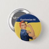 Rosie de Riveter Ronde Button 5,7 Cm (Voorkant /achterkant)