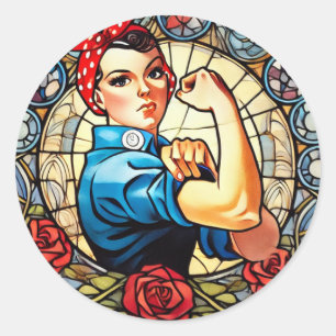 Rosie de Riveter Ronde Sticker