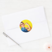 Rosie De Riveter Ronde Sticker (Envelop)