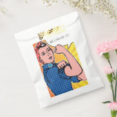 Rosie de Riveter Roy Lichtenstein Ben-Day Pop Art Bedankzakje (Gezegeld)