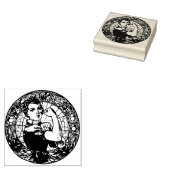 Rosie de Riveter Rubberstempel (Gestempeld)
