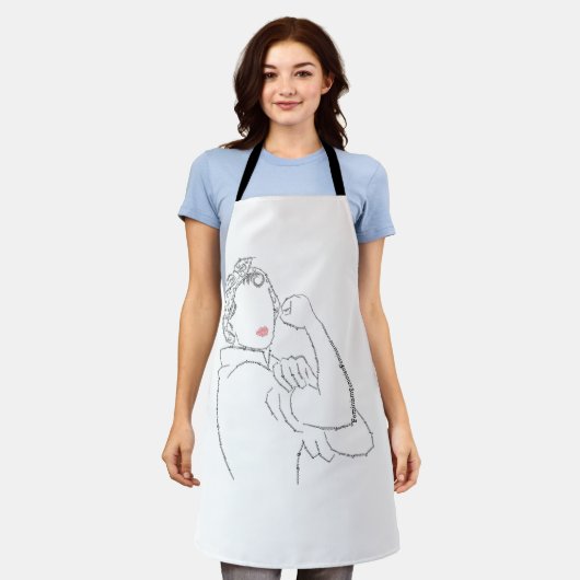 Rosie de Riveter Schort (Gedragen)