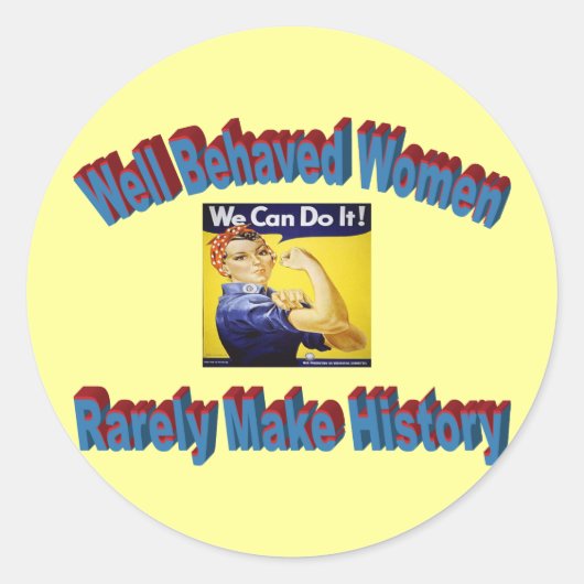 Rosie de Riveter shirt Ronde Sticker (Voorkant)