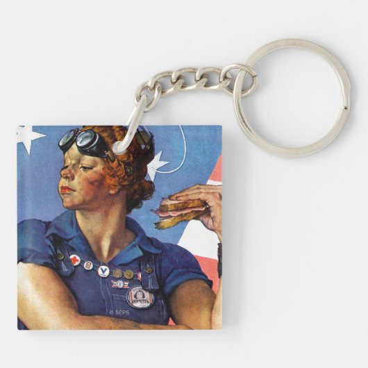 Rosie de Riveter Sleutelhanger (Achterkant)