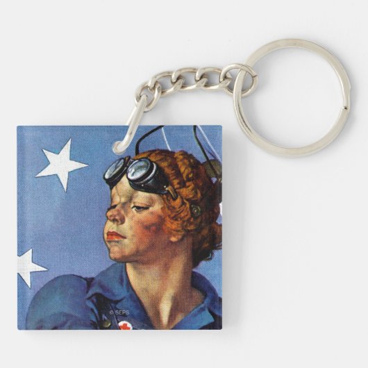 "Rosie de Riveter" Sleutelhanger (Achterkant)