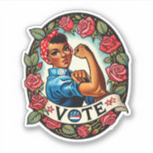 Rosie de Riveter Stem Sticker (Voorkant)