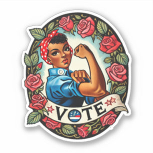 Rosie de Riveter Stem Sticker