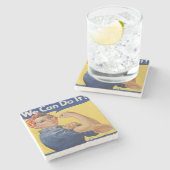 Rosie de Riveter Stenen Onderzetter (Zijkant)