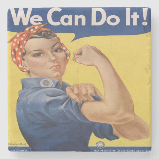 Rosie de Riveter Stenen Onderzetter (Voorkant)