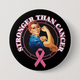 Rosie De riveter sterder dan borstkanker Ronde Button 7,6 Cm