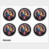Rosie De riveter sterder dan borstkanker Ronde Sticker (Vel)