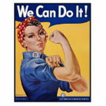 Rosie de riveter Sterke vrouwen in de beroepsbevol Staand Fotobeeldje<br><div class="desc">Rosie de Riveter "We Can Do It!" was een cultureel icoon van Amerika tijdens de Tweede Wereldoorlog, dat de vrouwen vertegenwoordigde die tijdens de Tweede Wereldoorlog in fabrieken en scheepswerven werkten, van wie velen munitie en oorlogsvoorraden produceerden. Deze vrouwen hebben soms volledig nieuwe banen ingenomen ter vervanging van de mannelijke...</div>