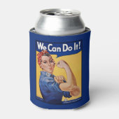 Rosie de Riveter: Sterke vrouwen Vrouw Empowerment Blikjeskoeler (Blikje Voorkant)