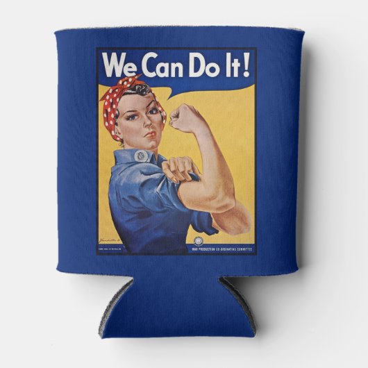 Rosie de Riveter: Sterke vrouwen Vrouw Empowerment Blikjeskoeler (Voorkant)