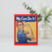 Rosie de Riveter: Sterke vrouwen Vrouw Empowerment Briefkaart (Staand voorkant)