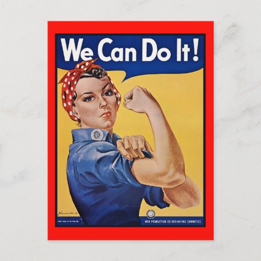 Rosie de Riveter: Sterke vrouwen Vrouw Empowerment Briefkaart (Voorkant)