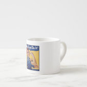 Rosie de Riveter: Sterke vrouwen Vrouw Empowerment Espresso Kop (Voorkant rechts)