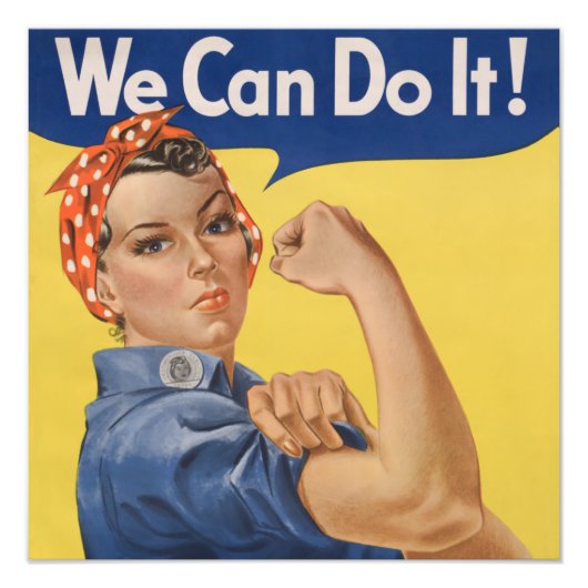 Rosie de Riveter: Sterke vrouwen Vrouw Empowerment Foto Afdruk (Voorkant)