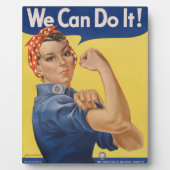 Rosie de Riveter: Sterke vrouwen Vrouw Empowerment Fotoplaat (Voorkant)