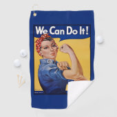 Rosie de Riveter: Sterke vrouwen Vrouw Empowerment Golfhanddoek (Insitu)