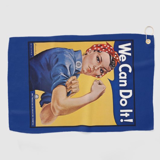 Rosie de Riveter: Sterke vrouwen Vrouw Empowerment Golfhanddoek (Horizontaal)