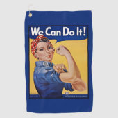 Rosie de Riveter: Sterke vrouwen Vrouw Empowerment Golfhanddoek (Voorkant)
