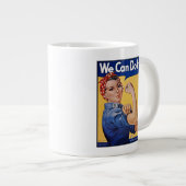 Rosie de Riveter: Sterke vrouwen Vrouw Empowerment Grote Koffiekop (Voorkant rechts)