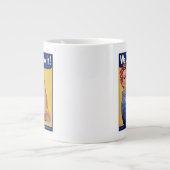 Rosie de Riveter: Sterke vrouwen Vrouw Empowerment Grote Koffiekop (Voorkant)