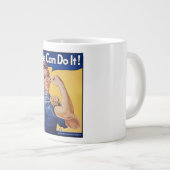 Rosie de Riveter: Sterke vrouwen Vrouw Empowerment Grote Koffiekop (Voorkant rechts)