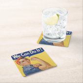 Rosie de Riveter: Sterke vrouwen Vrouw Empowerment Kartonnen Onderzetters (Insitu)