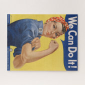 Rosie de Riveter: Sterke vrouwen Vrouw Empowerment Legpuzzel (Horizontaal)
