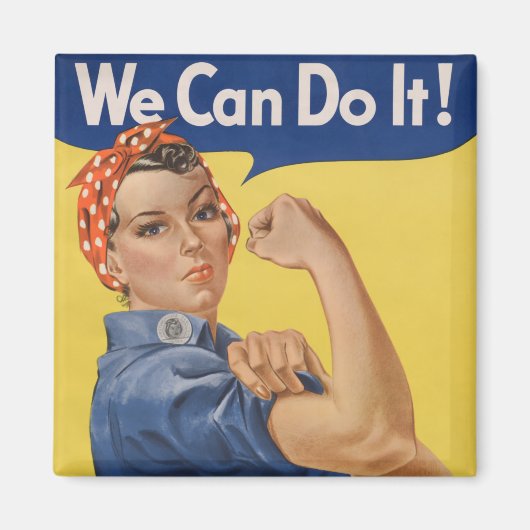 Rosie de Riveter: Sterke vrouwen Vrouw Empowerment Magneet (Voorkant)
