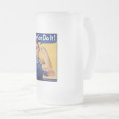 Rosie de Riveter: Sterke vrouwen Vrouw Empowerment Matglas Bierpul (Voorkant rechts)