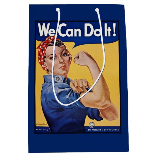 Rosie de Riveter: Sterke vrouwen Vrouw Empowerment Medium Cadeauzakje (Voorkant)