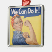 Rosie de Riveter: Sterke vrouwen Vrouw Empowerment Metalen Ornament (Links)