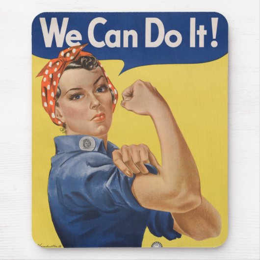 Rosie de Riveter: Sterke vrouwen Vrouw Empowerment Muismat (Voorkant)