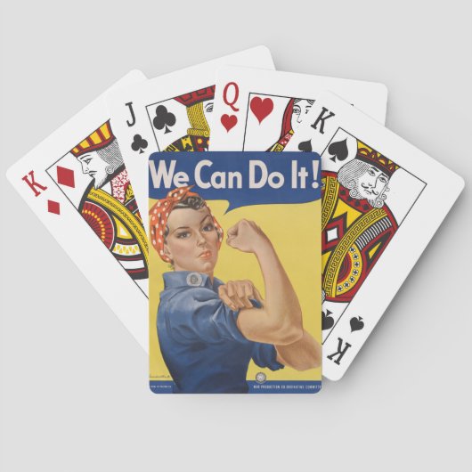 Rosie de Riveter: Sterke vrouwen Vrouw Empowerment Pokerkaarten (Achterkant)