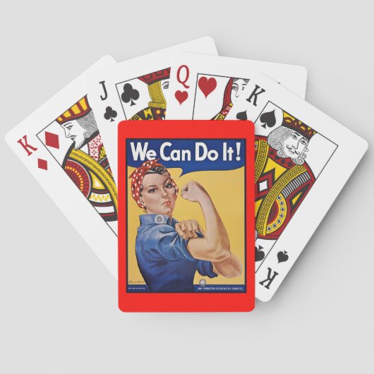 Rosie de Riveter: Sterke vrouwen Vrouw Empowerment Pokerkaarten (Achterkant)
