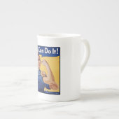 Rosie de Riveter: Sterke vrouwen Vrouw Empowerment Porselein Kop (Voorkant rechts)