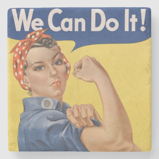 Rosie de Riveter: Sterke vrouwen Vrouw Empowerment Stenen Onderzetter (Voorkant)
