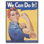 Rosie de Riveter: Sterke vrouwen Vrouw Empowerment Sticker (Voorkant)