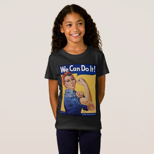 Rosie de Riveter: Sterke vrouwen Vrouw Empowerment T-shirt (Voorkant volledig)