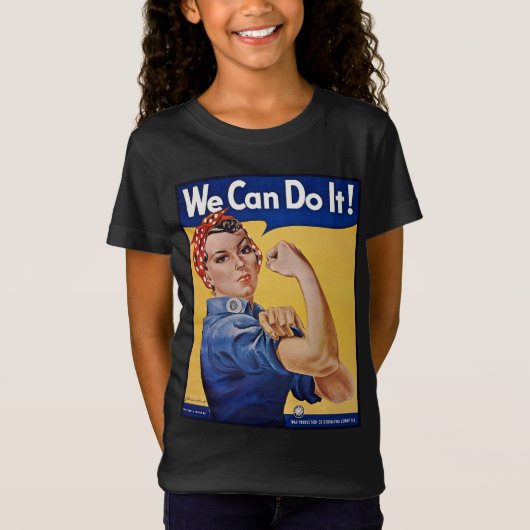 Rosie de Riveter: Sterke vrouwen Vrouw Empowerment T-shirt (Voorkant)